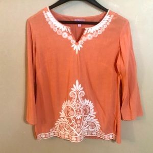 Lilly Pulitzer Embroidered Long Sleeve sz med tunic